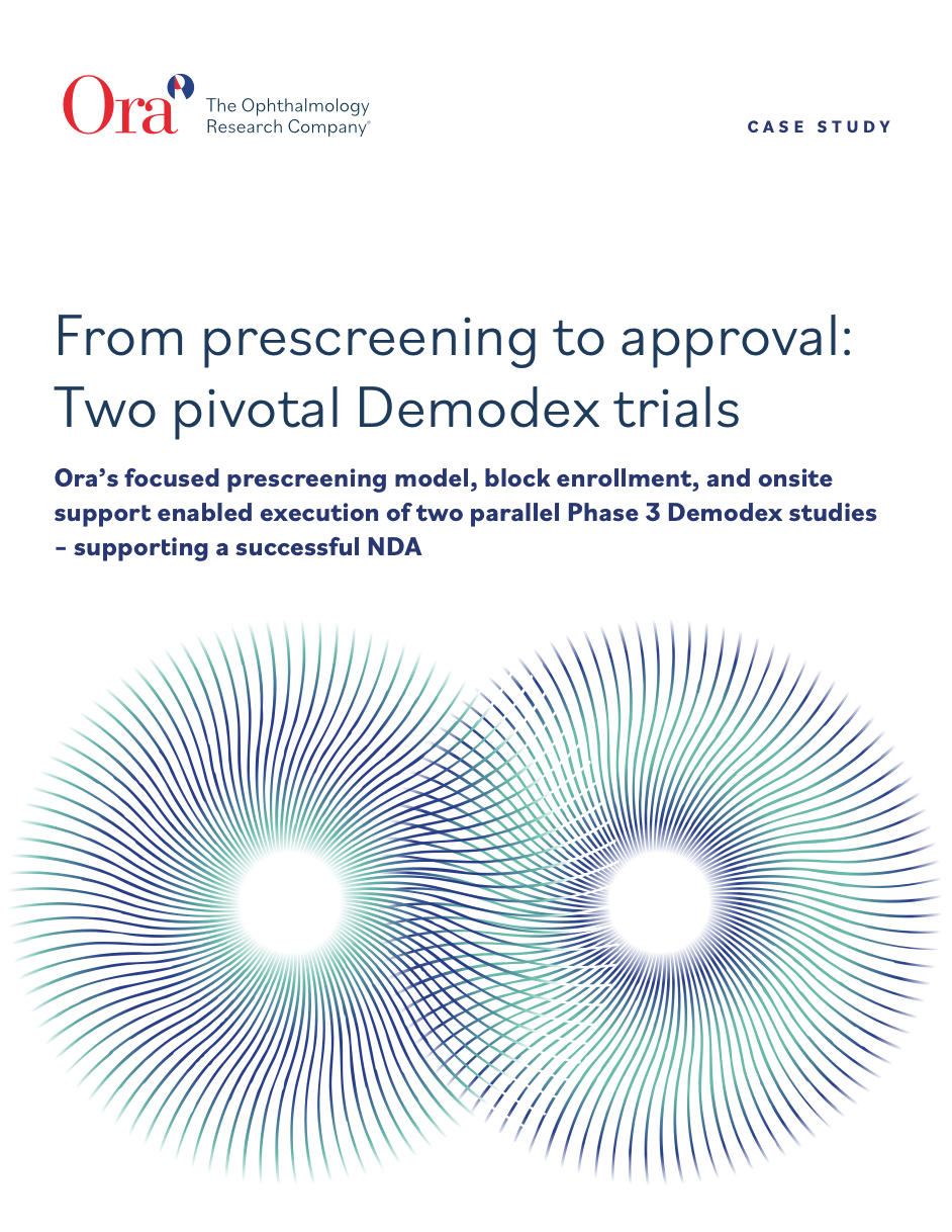 From prescreening to approval: Two pivotal Demodex trials